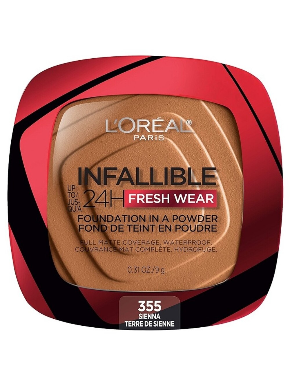 5 x L'Oreal Infallible 24hr Fresh Wear Foundation in a Powder, 355 Sienna